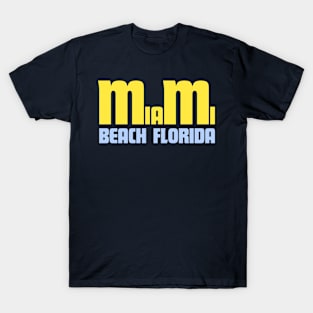 Miami Beach Florida Souvenir Art Deco Architect Typography T-Shirt